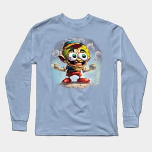 Warped Mario with veins in head Long Sleeve T-Shirt